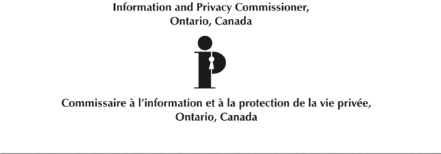 Logo of the Information and Privacy Commissioner of Ontario, Canada / Logo du Commissaire à l'information et à la protection de la vie privée de l'Ontario, Canada