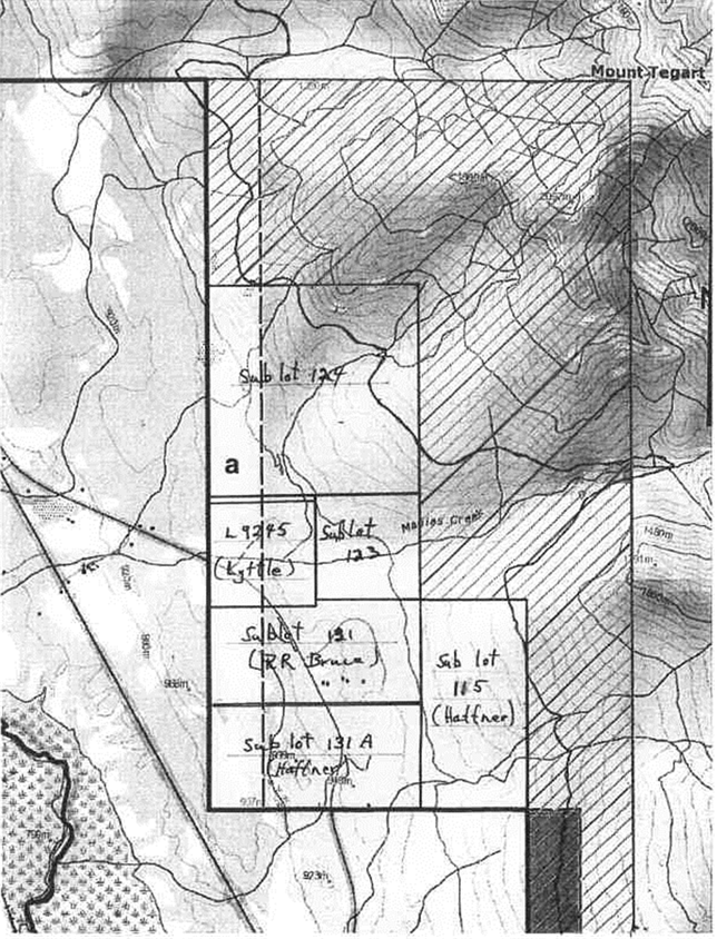 Titre : Survey sketch - Description : Sketch of sub lots surveyed by 1910 with the sub lots being transposed on Exhibit 1 from the survey sketches attached to the Field Notes of the surveys of the sub lots.